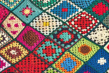 colorful crochet fabric