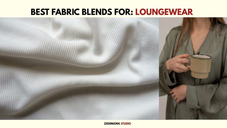 ribbed fabric and a green loungewear robe wearing model