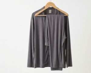grey loungewear pajama set in modal fabric