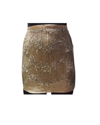 golden sequin skirt