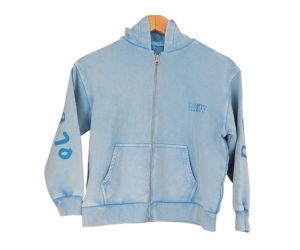 blue color hoodie
