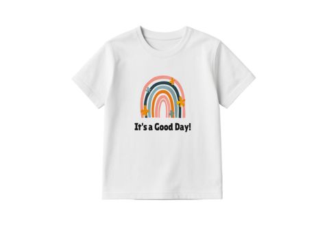 white t-shirt with screen printed graphic
