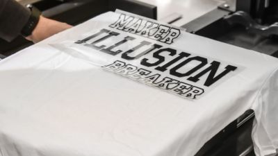 sublimation printing on a t-shirt