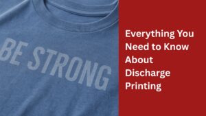 close up of discharge printed t-shirts