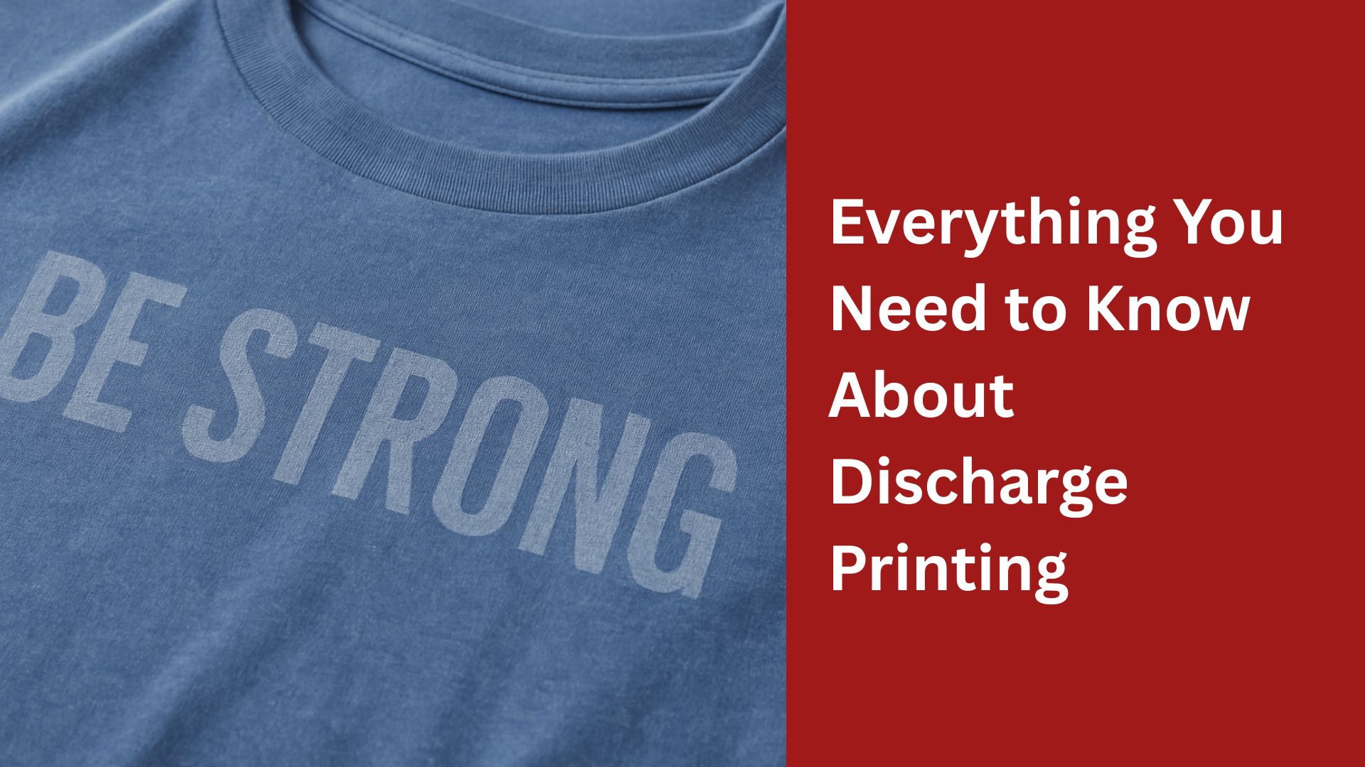 close up of discharge printed t-shirts