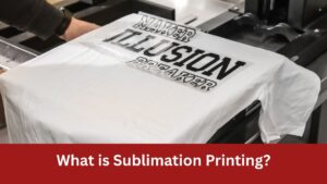 sublimation printing on a white t-shirt