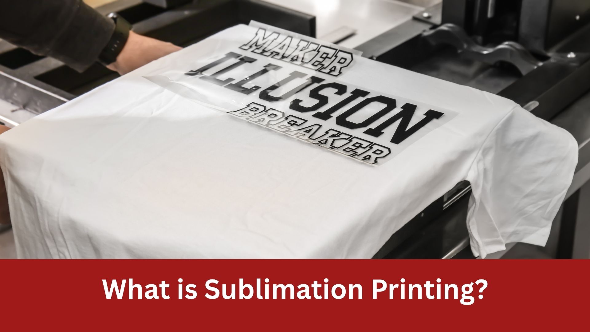 sublimation printing on a white t-shirt