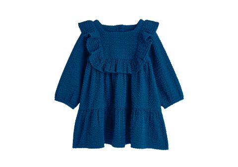 blue colored girls dress