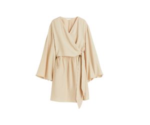beige color womens single jersey knit dress