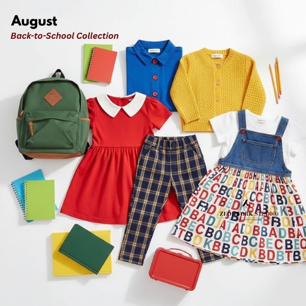 Back to school kidswear collection featuring polo shirts, denim and comfortable everyday children's clothing