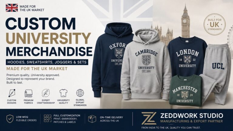 University Merchandise of for UK brands for hoodies, sweatshirt and joggers